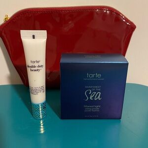 ☺️NewTarte Makeup Set with Red Cosmetic Bag